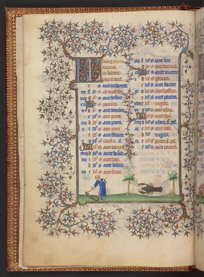 时间之书，添加 MS 32454 f.4v，法国 作者 法语学校