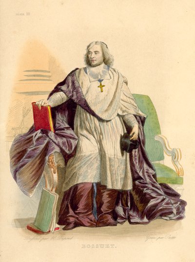 Bossuet (coloured engraving) 作者 法语学校