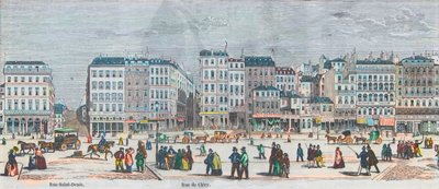 Boulevard Saint-Denis and Boulevard Bonne-Nouvelle - Rue Saint-Denis - Rue de Clery - Engraving in “Tableau-de-Paris” by Edmond Texier 1852 作者 法语学校