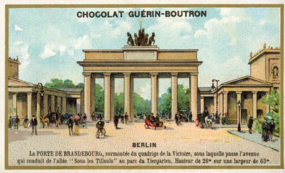 Brandenburg Gate, Berlin (chromolitho) 作者 法语学校