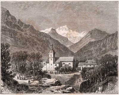 Brides-les-Bains（布莱德斯班）--萨瓦省--V.A. Malt-Brown的 "France illustree: geography, history, statistical administration "中的版画。1884 作者 法语学校