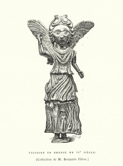 胜利者青铜像，6世纪（雕刻）。 作者 法语学校