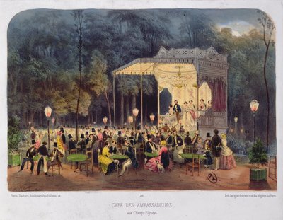 Cafe des Ambassadeurs，Champs-Elysees，1850年 作者 法语学校