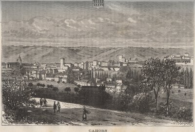 卡奥尔--洛特--中比利牛斯山脉--V.A. Malt-Brown撰写的《法国插图：地理、历史、行政统计》中的版画。1884 作者 法语学校