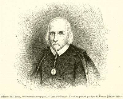 Calderon de la Barca，西班牙戏剧诗人（版画） 作者 法语学校