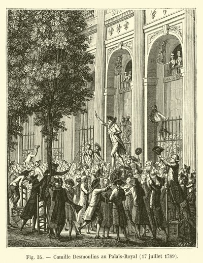 皇家宫殿的Camille Desmoulins，1789年7月17日 作者 法语学校