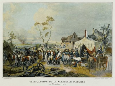 安特卫普城堡（比利时佛兰德斯）的投降，1792 年 11 月 29 日。 作者 法语学校
