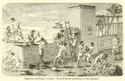 Captives building a temple; from a mural painting 作者 法语学校