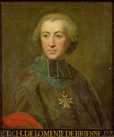 Lomenie de Brienne的红衣主教Etienne-Charles（1727-94） 作者 法语学校