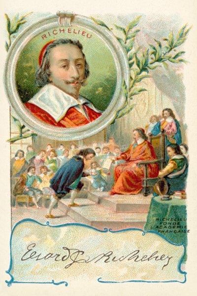 Cardinal Richelieu founding the Academie Francaise 作者 法语学校