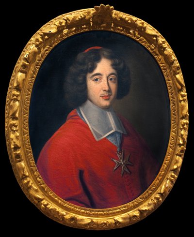 红衣主教德布永 (Cardinal de Bouillon)，1660 年至 1715 年间的图尔努斯 (Tournus) 神父，是建造酒店的发起人。 匿名绘画，17 世纪法国艺术。 Hotel Dieu，Musee Greuze，Tournus。 作者 法语学校