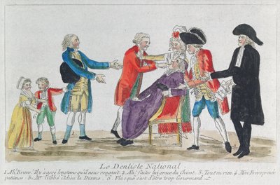 1792年法国大革命期间法国教堂财产国有化的漫画 作者 French School