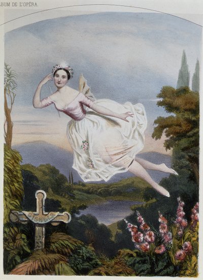 Carlotta Grisi（1819-99）饰演Giselle，来自Adolphe Adam的同名芭蕾舞团（1803-56） 作者 法语学校