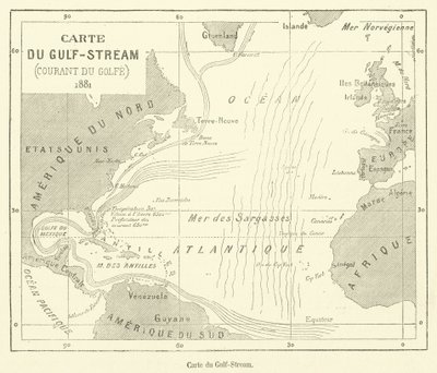 Carte du Gulf-Stream（雕刻） 作者 法语学校