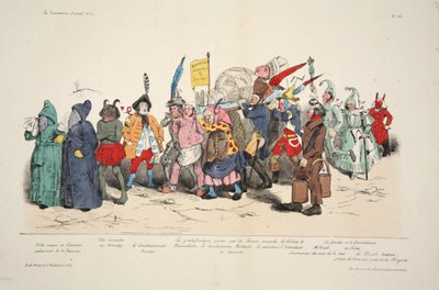 政治仪式》，出自《漫画》，出版。1833年（手绘石版画 作者 法语学校