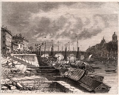 Chalon-saone (Chalon sur Saone) - Saone-et-Loire - 在V.-A. Malt-Brown的 "La France illustree: geography, history, statistical administration "中的雕刻作品。Malt-Brown.1884 作者 法语学校