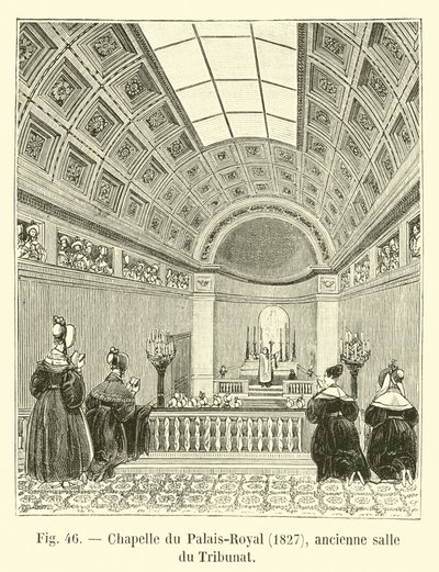 皇家宫殿，1827年，前Tribunat大厅 作者 法语学校
