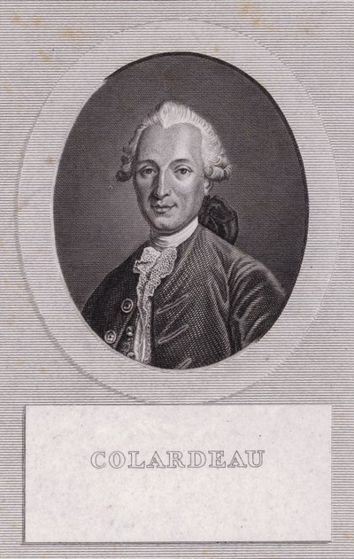 法国诗人Charles-Pierre Colardeau（雕刻）。 作者 法语学校