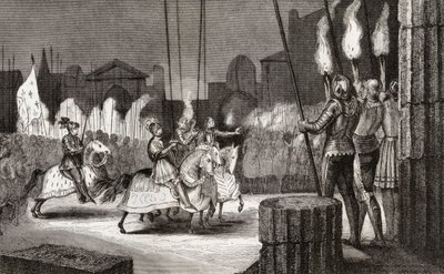 查理七世（1470-98）于1494年进入罗马，被宣布为东方皇帝，来自科拉特的“法国历史”，出版于1840年 作者 法语学校