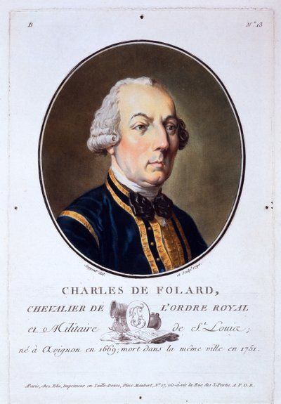 查尔斯·德·弗拉德（Charles de Folard），出自1787-92年出版的伟大男性肖像，杰出女性和令人难忘的法国主题 作者 法语学校