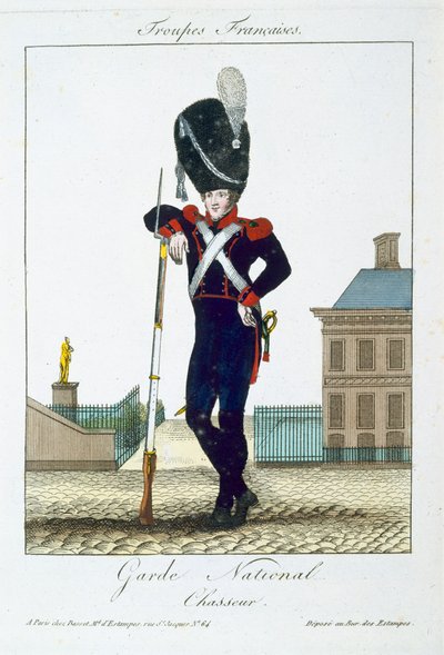国民警卫队的猎人，来自法国军队，酒吧。在巴黎巴塞特，1790年 作者 French School