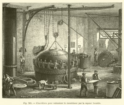 Chaudieres pour vulcaniser le caoutchouc par la vapeur humide (engraving) 作者 法语学校