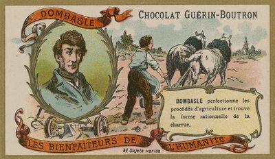 Guerin-Boutron巧克力贸易卡，Christophe Mathieu de Dombasle 作者 法语学校