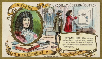 Christiaan Huygens, Dutch physicist, mathematician and astronomer and horologist (chromolitho) 作者 法语学校