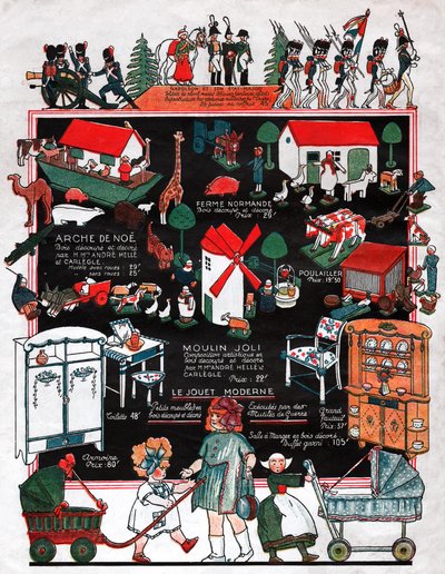圣诞玩具。1923年（雕刻）。 作者 法语学校