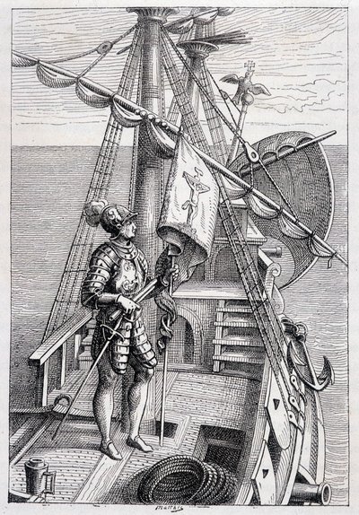 克里斯托弗·哥伦布在他的拖车上，生病了。 儒勒·凡尔纳 (Jules Verne) 编着的“Discovery de la Terre”。 黑泽尔，未注明日期 19 日。 作者 法语学校