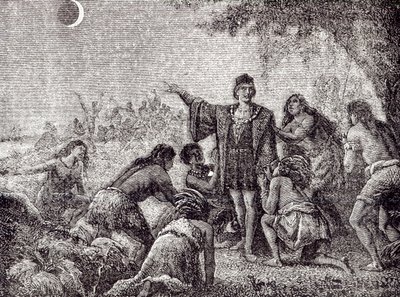 克里斯托弗·哥伦布在1504年预测月牙对牙买加居民的日蚀 作者 法语学校