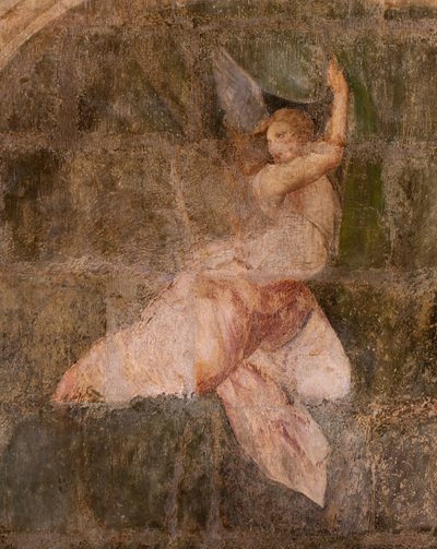 教堂（Eglise Saint-Jean-Baptiste）。内部。圣弗尔西礼拜堂。壁画。玛利亚的颂扬》（fresque dite de la bonne mort）。17 世纪初。 作者 法语学校