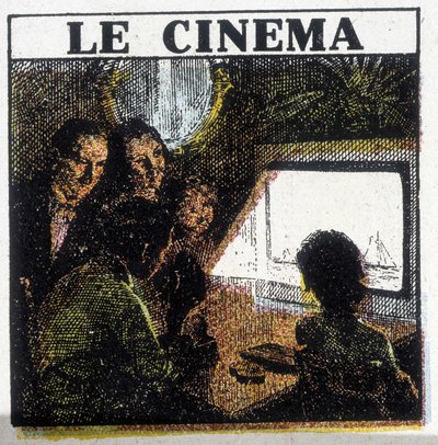 电影院放映。 大约 1920 年。 作者 法语学校