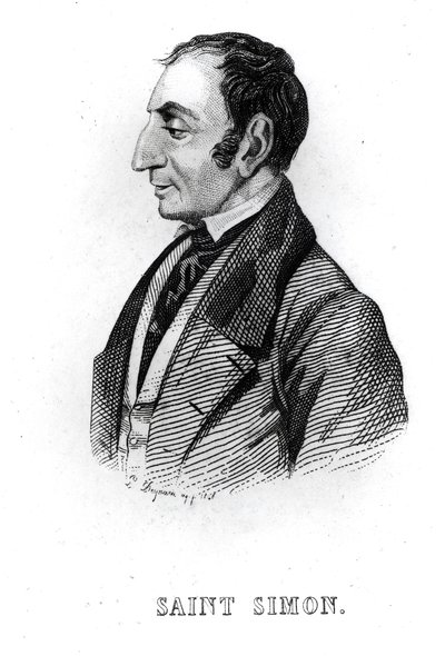 Claude Henri de Rouvroy（1760-1825）圣西门伯爵，18-19世纪 作者 法语学校