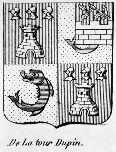 La Tour Dupin 的徽章 - 在亨利·西蒙的“法兰西帝国将军军械库”中 作者 法语学校