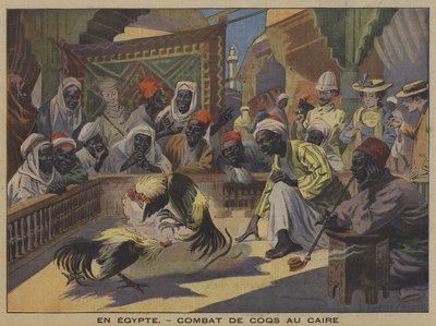 Cock fighting in Cairo (colour litho) 作者 法语学校