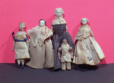 收集玩偶，可能由Honore de Balzac（1799-1850）用作La Comedie Humaine的备忘录 作者 法语学校