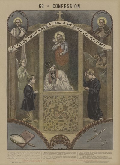 Confession (colour litho) 作者 法语学校