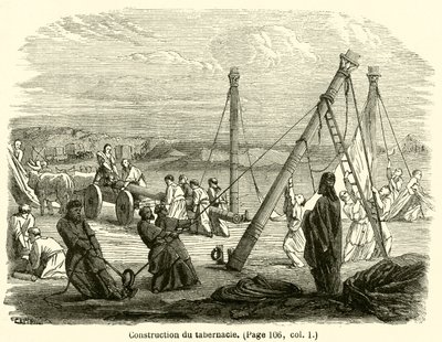 Construction du tabernacle (engraving) 作者 法语学校