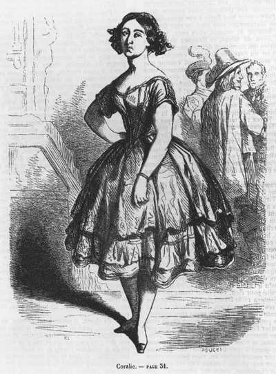 Coralie，来自Honore de Balzac的&39;Lost Illusions&39;插图 作者 法语学校