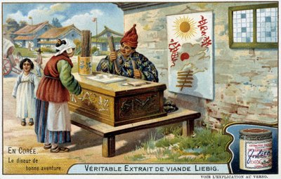 Coree: the fortune teller - chromo. Liébig, v.1900 作者 法语学校