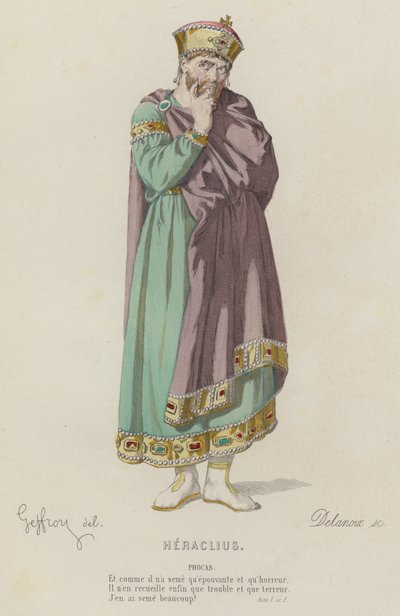 Corneille, Heraclius, Act I, Sc I（彩色雕刻） 作者 法语学校