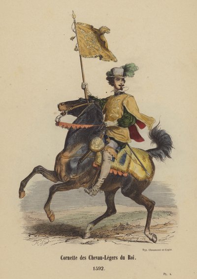 1592年Chevau-Legers du Roi的Cornette 作者 法语学校