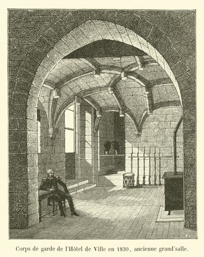 1830年的Hotel de Ville警卫室，前大礼堂 作者 法语学校