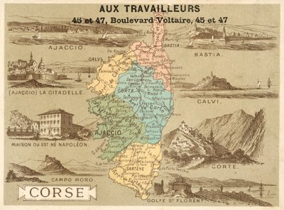 科西嘉岛（chromolitho） 作者 法语学校