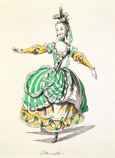 Dardanus的Phrygienne服装设计，Leclerc de Labruere的剧本，由Jean-Philippe Rameau（1683-1764）由A. Guillaumot Fils（彩色雕刻）传真组成 作者 法语学校