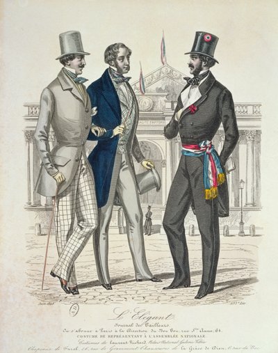 Député的服装，1848年的旧国民议会 作者 法语学校