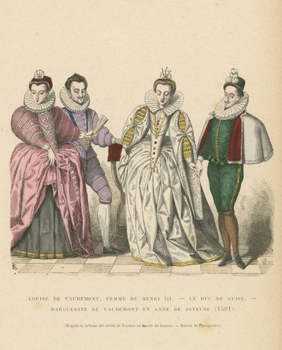 法国贵族的服装，1581年 作者 法语学校
