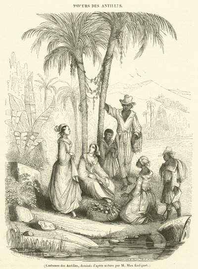 Costumes des Antilles (engraving) 作者 法语学校