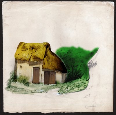 Cottage in France. (Drawing, ca. 1830) 作者 法语学校